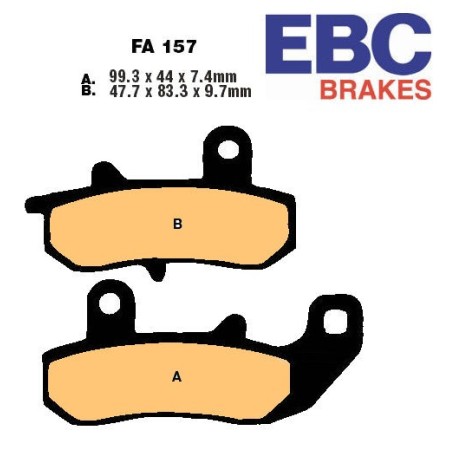 Frein - Jeu de Plaquettes - EBC - FA157R - Frittée - DR650