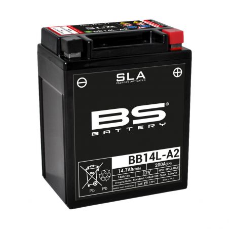 Batterie - 12v - GEL - BS - BB14L-A2 - (YB14L-A2 / YB14L-B2) - 134x89x160mm 