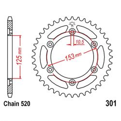 Service Moto Pieces|Transmission - Chaine - JT - X1R - 100 maillons - Noir/Or|Chaine 520|82,00 €