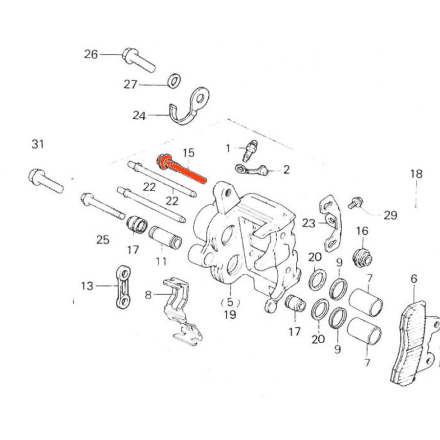 Frein - Etrier - Vis de fixation - M10 - (x1) 