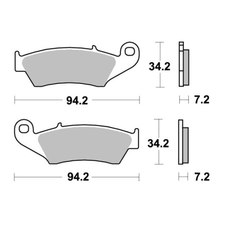 Service Moto Pieces|Frein - Jeu de Plaquettes - EBC - FA185 - Organic|Plaquette|29,90 €