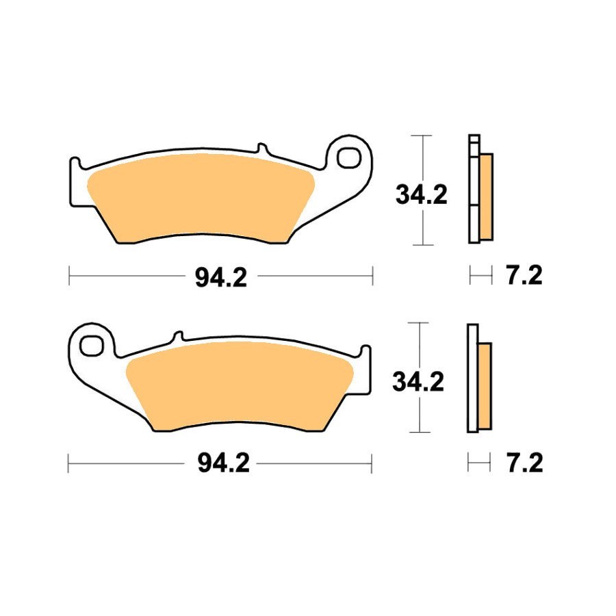 Frein - Jeu de Plaquettes - EBC - FA185 R - semi fritte