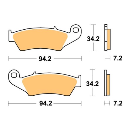 Service Moto Pieces|Frein - Jeu de Plaquettes - EBC - FA185 R - semi fritte|Plaquette|34,50 €