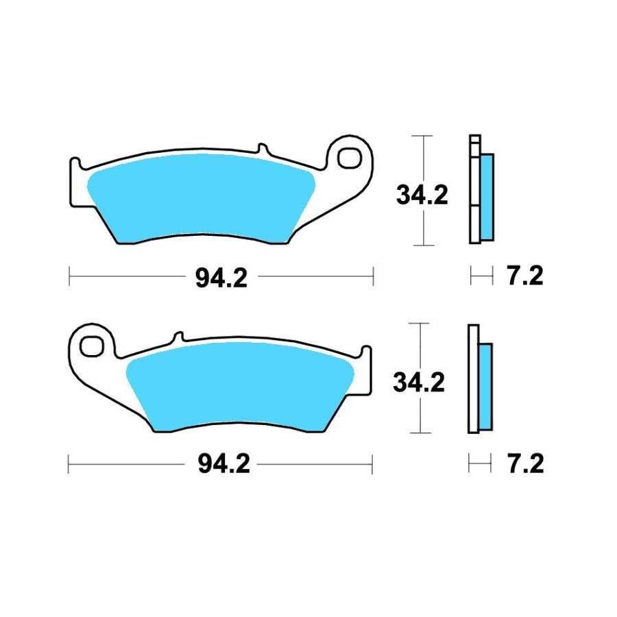 Service Moto Pieces|Frein - Jeu de Plaquettes - BREMBO - 07KA13RC|Plaquette|81,10 €