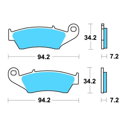 Service Moto Pieces|Frein - Jeu de Plaquettes - EBC - FA185 - EPFA - frittee|Plaquette|44,40 €