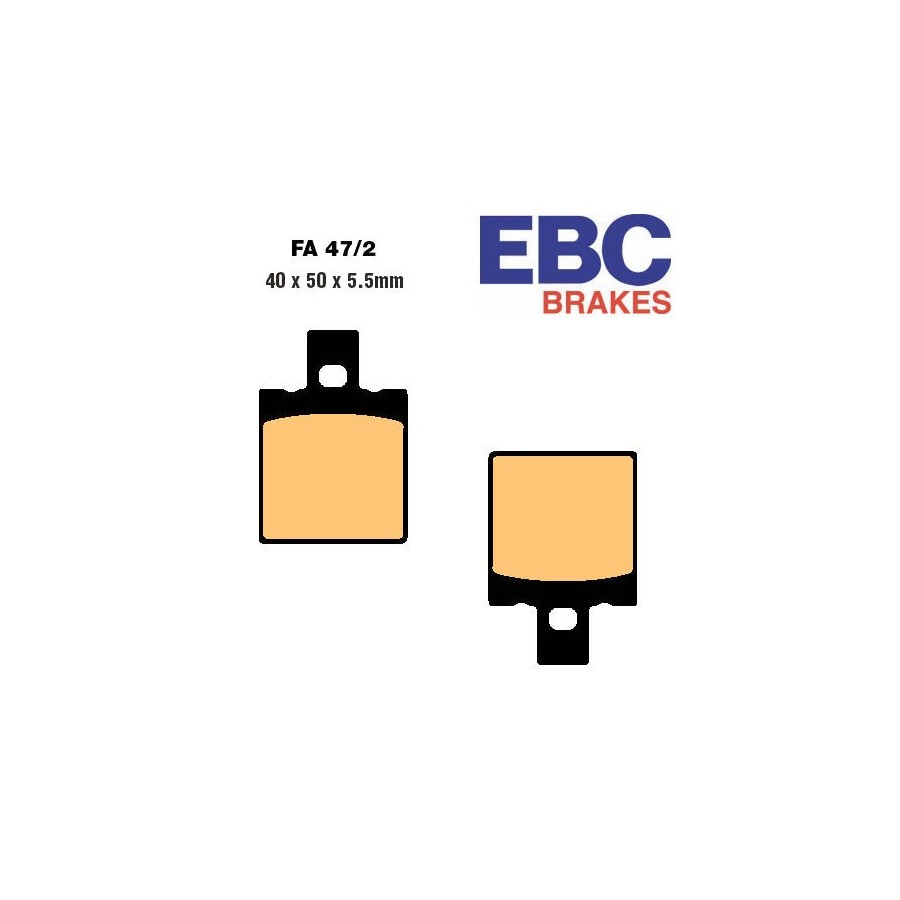 Frein - Jeu de Plaquettes - EBC - FA-047 V  - semi-frittée - Etrier P05