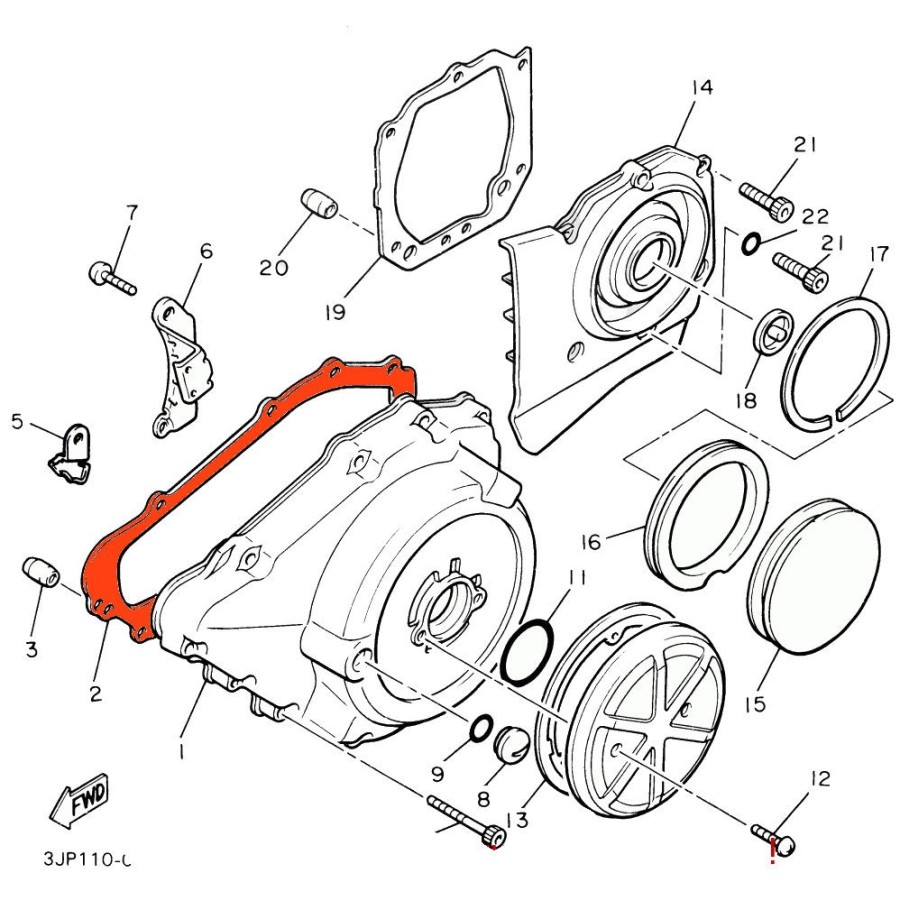 Service Moto Pieces|Pipe admission - joint torique - XL600 (PD04) - XR600 avanz 1988|Joint - Carter|4,08 €