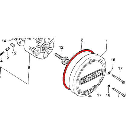 Service Moto Pieces|Alternateur - joint de carter - CB125 - CB250 - CB350 - CB360 K ....|Joint - Carter|9,90 €