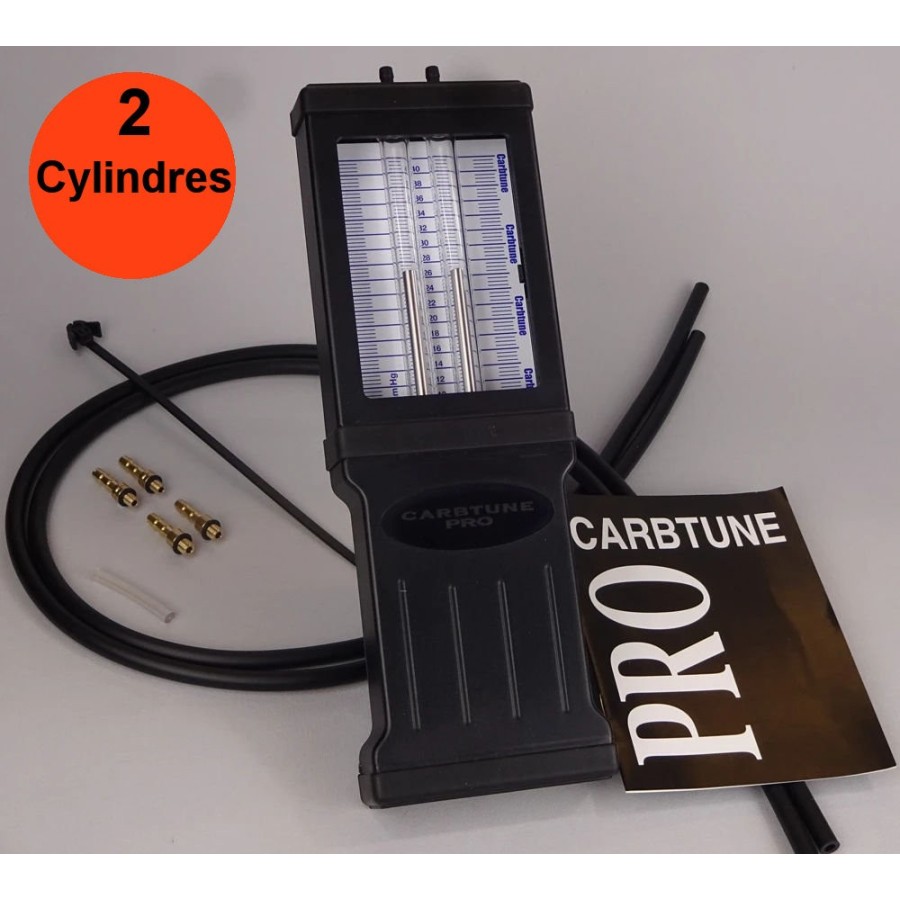 Synchro - 2 carburateurs - Carbtune PRO - manometre a piston + Housse