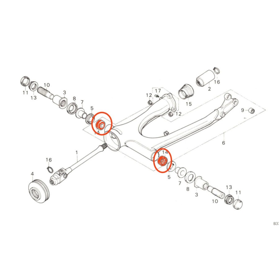 Service Moto Pieces|Bras oscillant - Guide, Protection - Chaine - XL600 (PD04)|bras oscillant - bequille|104,00 €