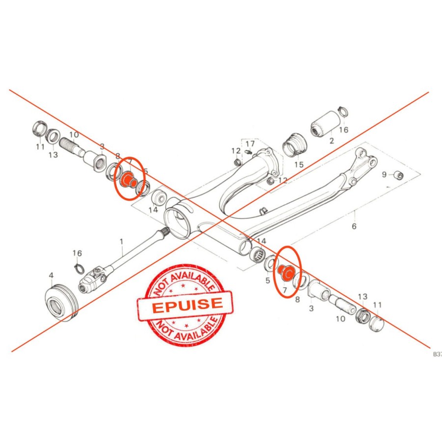 Service Moto Pieces|Bras oscillant - roulement aiguille (x4) - CA/CB/CG/VT.125 - CM125/200-.... CB250N/T - CB400 N/T - CB450...|bras oscillant - bequille|55,30 €