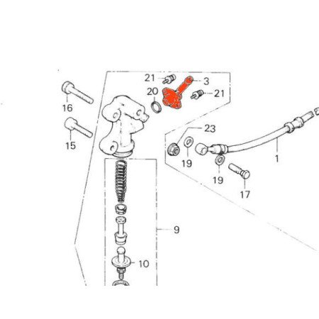 Frein - Maitre cylindre arriere - connecteur -