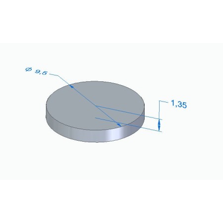 Moteur - Pastille Ep. 1.35 - ø 9.50mm - Jeu aux soupapes