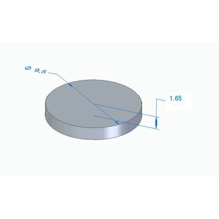 Service Moto Pieces|Moteur - Pastille Ep. 1.65 - ø 9.50mm - Jeu aux soupapes|Pastille - ø 9.50 mm|2,90 €