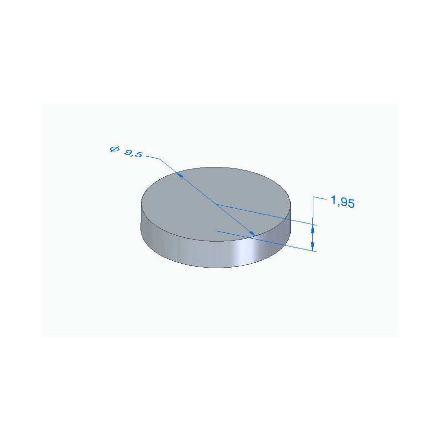 Service Moto Pieces|Moteur - Pastille Ep. 1.65 - ø 9.50mm - Jeu aux soupapes|Pastille - ø 9.50 mm|2,90 €