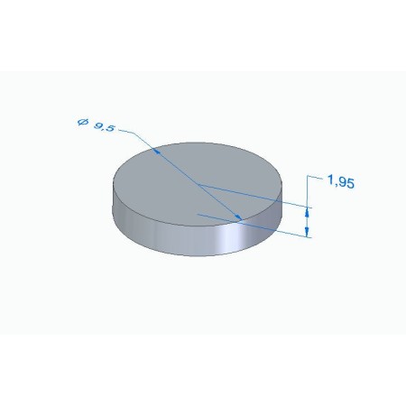 Moteur - Pastille Ep. 1.95 - ø 9.50mm - Jeu aux soupapes