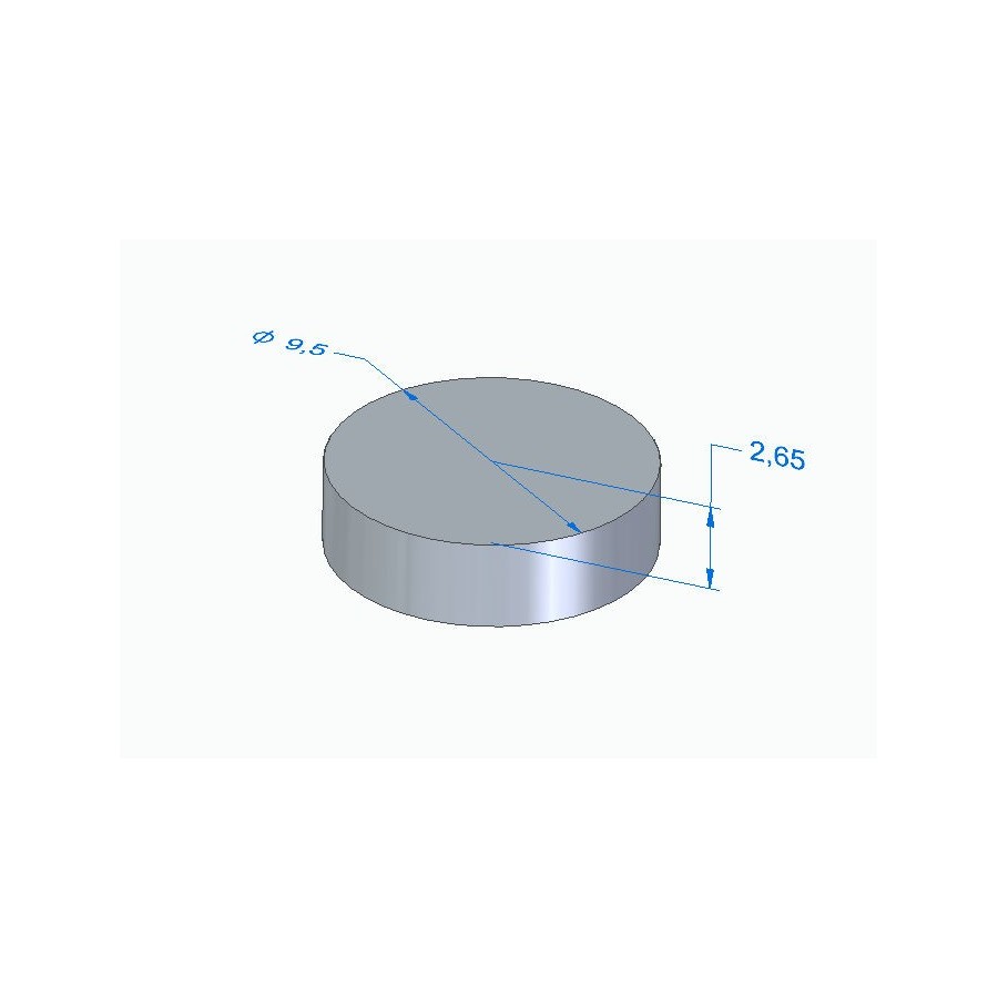 Moteur - Pastille Ep. 2.650 - ø 9.50mm - Jeu aux soupapes