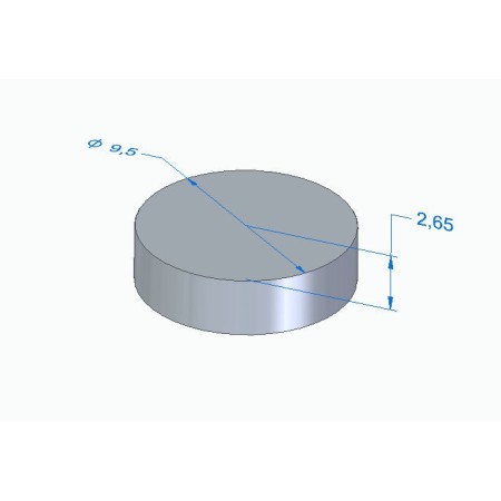 Moteur - Pastille Ep. 2.650 - ø 9.50mm - Jeu aux soupapes