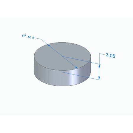 Moteur - Pastille Ep. 3.050 - ø 9.50mm - Jeu aux soupapes