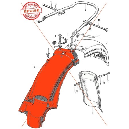 Garde boue - Arriere - CB500K