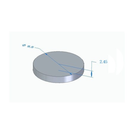 Service Moto Pieces|Moteur - Pastille Ep. 2.450 - ø 9.50mm - Jeu aux soupapes|Pastille - ø 9.50 mm|2,90 €