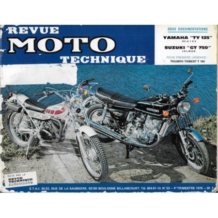 Service Moto Pieces|RTM - N° 23 - GT750 - Version PDF - Revue Technique Moto|Suzuki|10,00 €