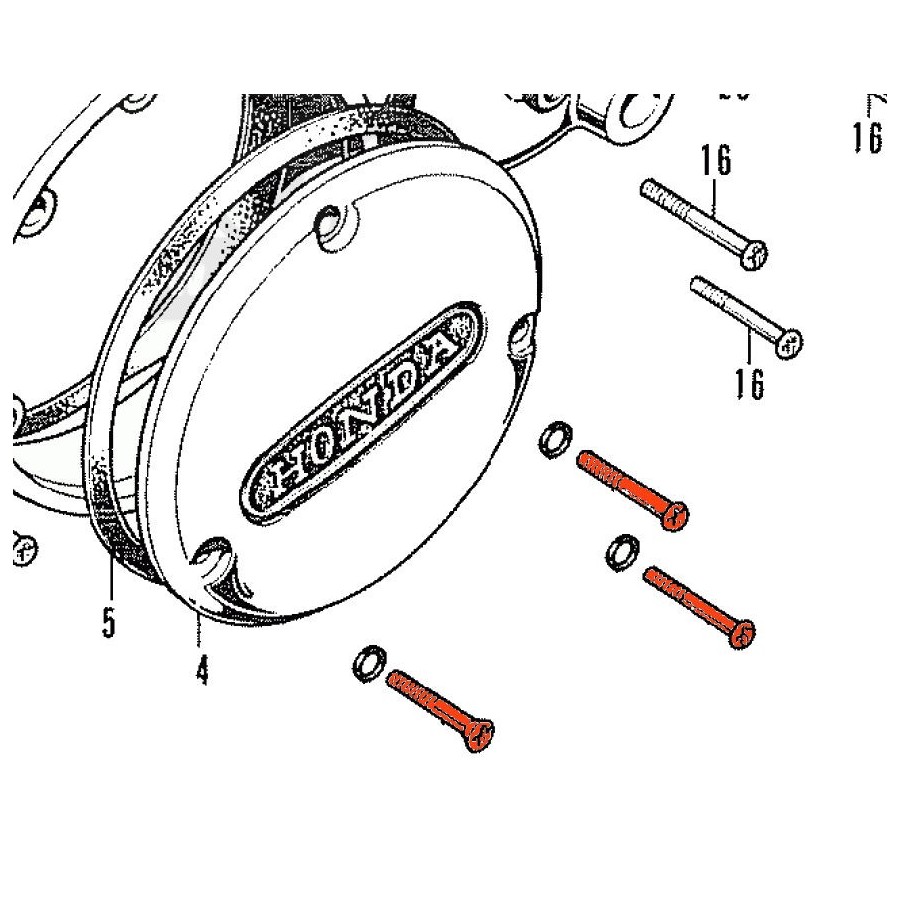 Alternateur - Vis de carter (x1) - M6 x40mm Alternateur - Vis de carter (x1) - M6 x40mm