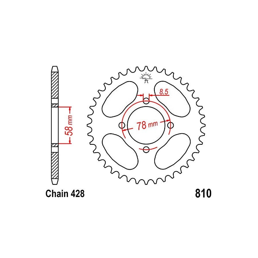 Service Moto Pieces|Transmission - pignon sortie boite - JTF1263 - chaine 428 - 11 dents |1973 - 125 - (AT3)|7,90 €