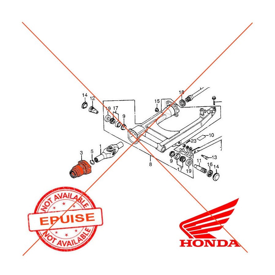 Service Moto Pieces|Cardan - Soufflet - CX500 / CX650 - N'est plus disponible|Par Defaut|80,00 €