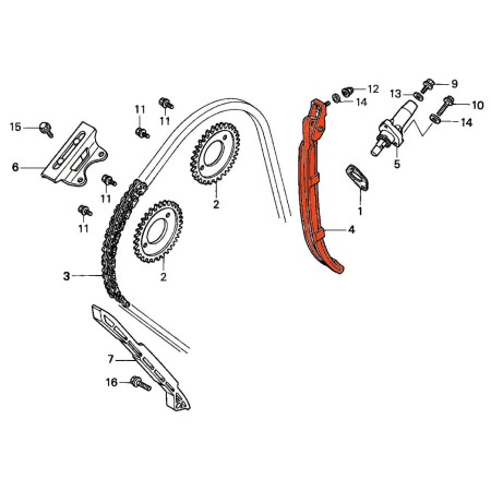 Distribution - Patin tendeur - CBR600 - CB600F