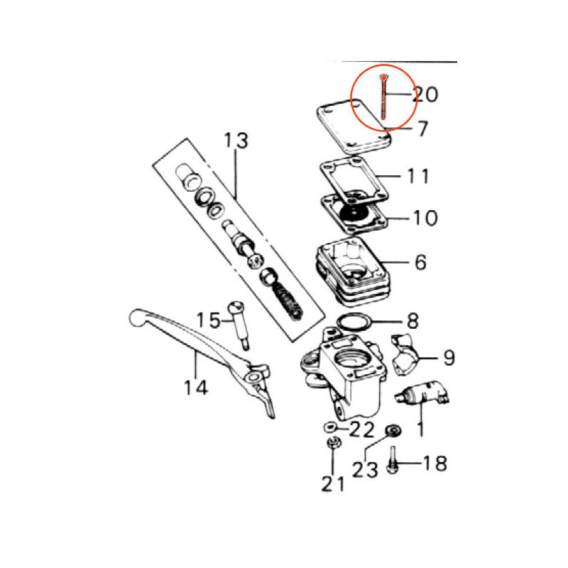 Service Moto Pieces|Frein - Vis M4 x37 (x1) - Maitre cylindre Avant 4 vis -|Par Defaut|0,81 €