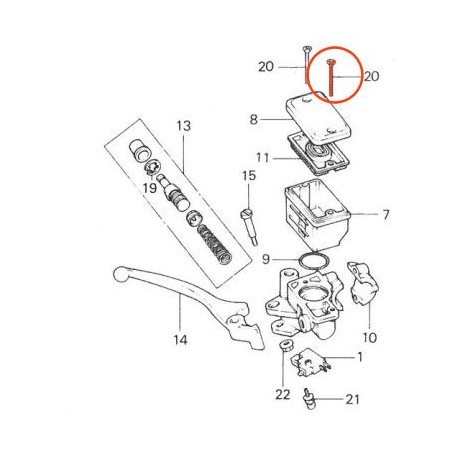 Service Moto Pieces|Frein - Vis M4 x45 (x1) - Pour Maitre cylindre Avant 2 vis -|Etrier Frein Avant|2,00 €