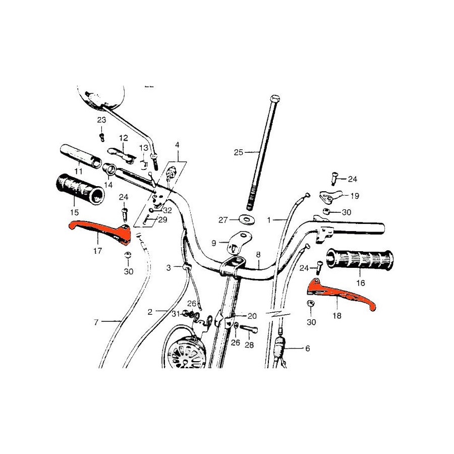 Service Moto Pieces|Levier - Frein - 53175-KF0-000 - TLR250|Levier|9,90 €