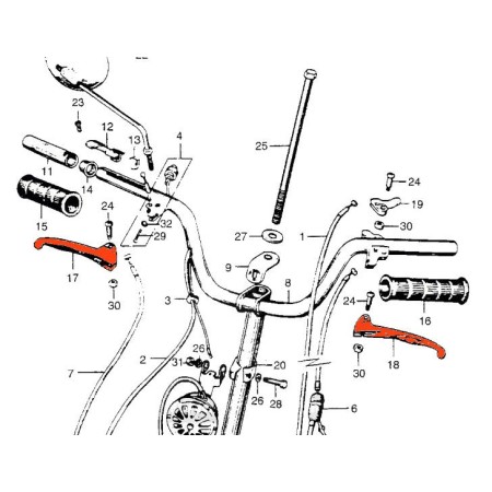 Service Moto Pieces|Levier - Droit + Gauche - PC50|Levier|16,05 €