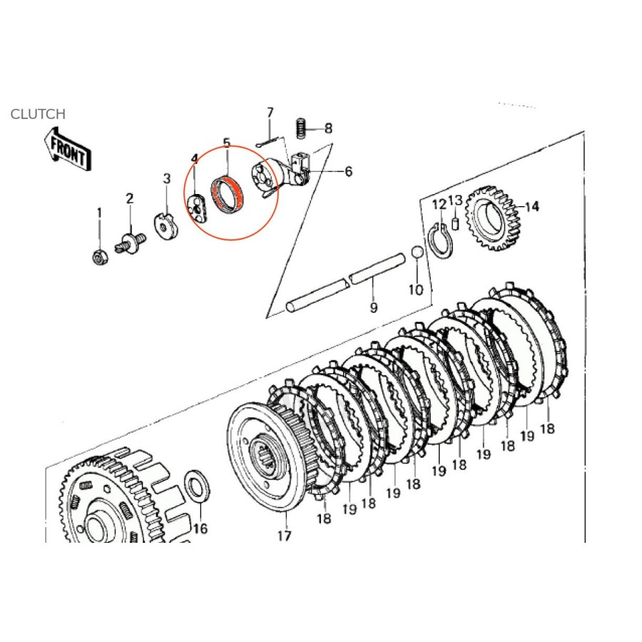 Moteur - Joint Spy - Tige Embrayage - KZ400 B/G/H - 92049-1003