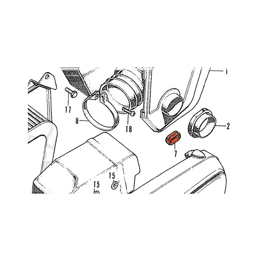 Service Moto Pieces|Silent-Bloc - rond - 904-80163-01|Cache lateral|3,50 €