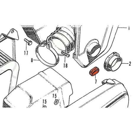 Service Moto Pieces|Carter lateraux - Caoutchouc de fixation - CB350K|Cache lateral|3,50 €