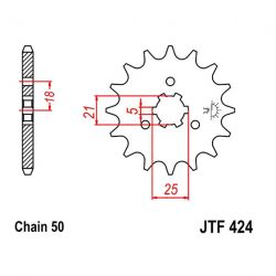 Service Moto Pieces|Transmission - Couronne - JTR - 1334 - 530/44 dents|Chaine 530|39,90 €