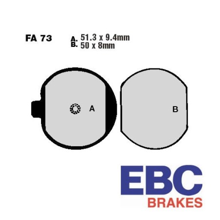 Frein - Jeu de Plaquettes - EBC - FA073 - 