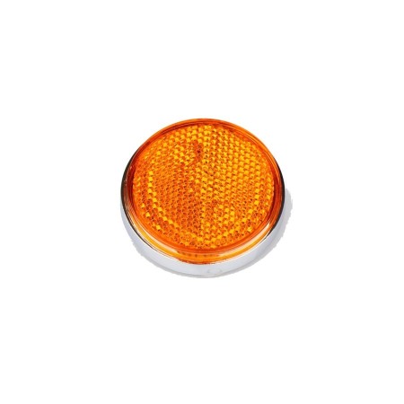 Reflecteur (x1) - Catadioptre Orange/Chrome - ø 60mm x M5 a visser - 28012-009