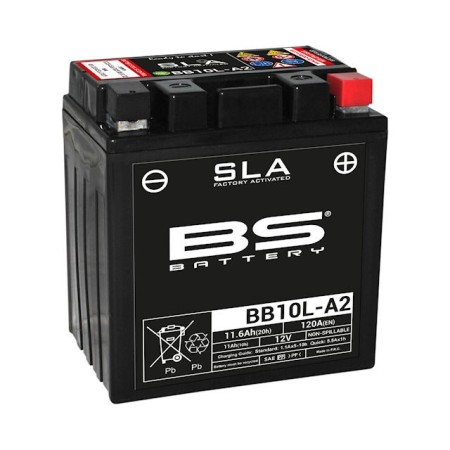 Service Moto Pieces|Batterie - 12v - BS - BB10L-A2 SLA - Gel|Batterie - Gel - 12Volt|71,00 €