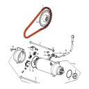 Demarreur - Chaine - CB450K - CB500T - 219 H - 56 maillons