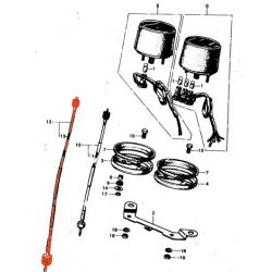 Cable - Compteur - Lg 94cm - Gris