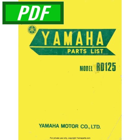 Service Moto Pieces|Liste de pieces - Parts List - RD125 - AS3 - Edition 1973 + additif europe|Part-List - Version PDF|10,00 €