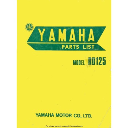 Service Moto Pieces|Liste de pieces - Parts List - RD125 - AS3 - Edition Papier - 1973 + additif europe|Part-List - version Papier|35,00 €