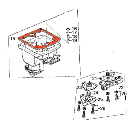 Service Moto Pieces|Carburateur - Joint de cuve - Carburateur avec pompe accelerateur. - 11009-1562|Joint de cuve|3,51 €