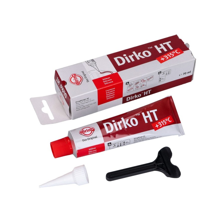 99700-579-224Pate a joint - DIRKO - Silicone Rouge - 315°C - 70ml