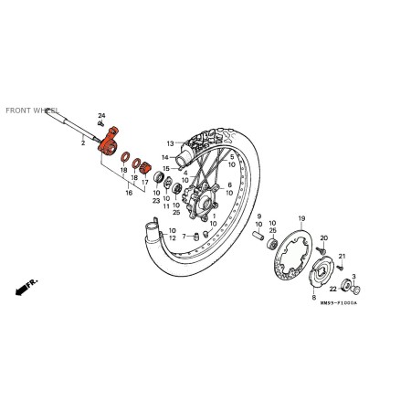 Service Moto Pieces|Roue Avant - Ensemble boitier de pignon de compteur mecanique - XL600V - NX650|Roue - Avant|139,90 €