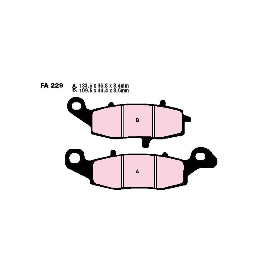 Service Moto Pieces|Frein - Jeu de Plaquettes - semi-frittée - EBC - FA-085 V|Plaquette|34,50 €