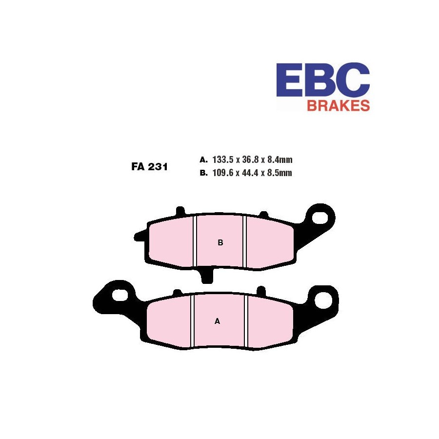 Service Moto Pieces|Frein - Jeu de Plaquettes - EBC EXTREME PRO - EBC - EPFA-190 - FZR1000 - YZF750|Plaquette|85,30 €